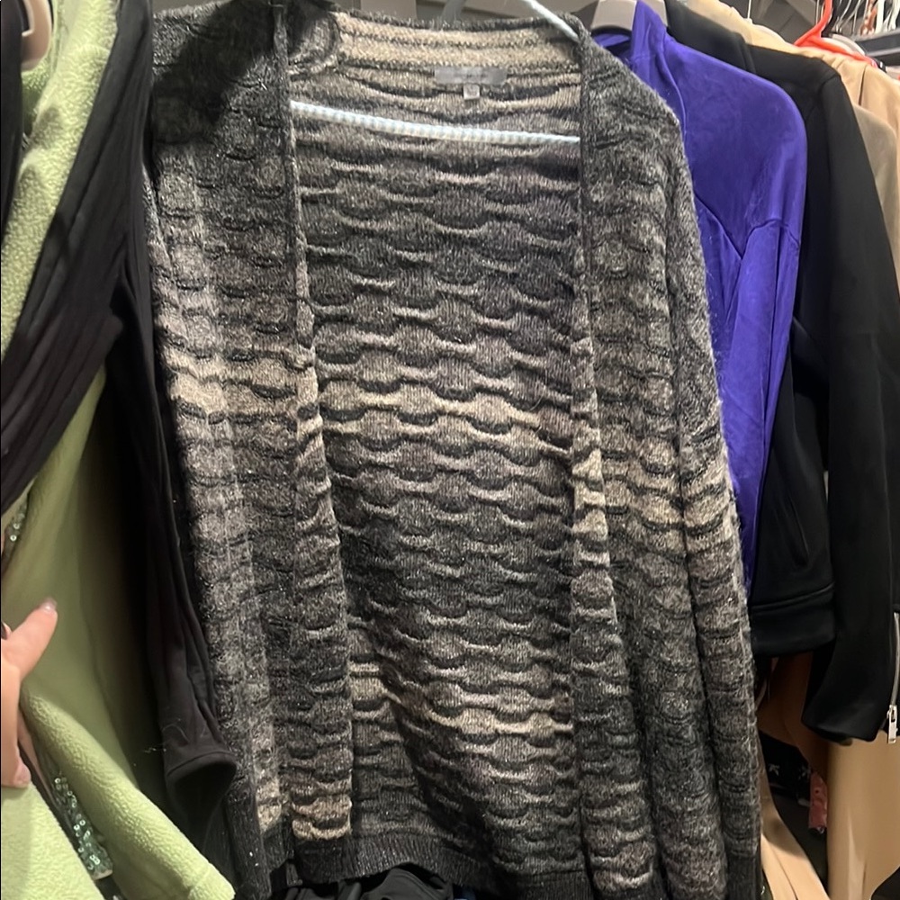Women's Gray Patterned Sweater